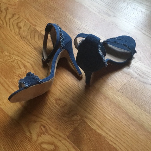 Mix No. 6 Strappy Denim Heels - Picture 2 of 7